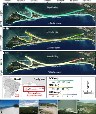 Spatio-temporal morphological variability of a tropical barrier island derived from the Landsat collection